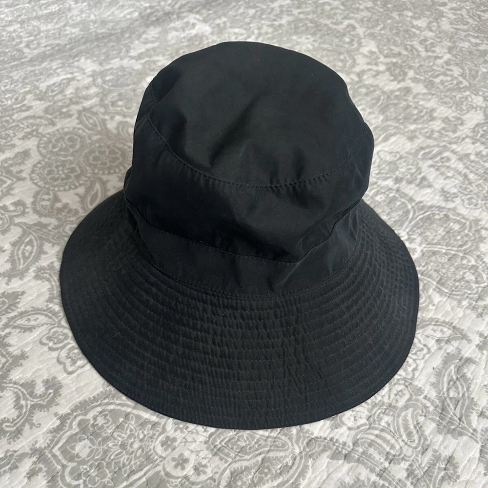 Vintage Hermes Bucket Hat Size 55 Black Authentic H Logo Embroidered France - Picture 6 of 6